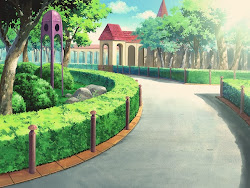anime landscape park background scenery